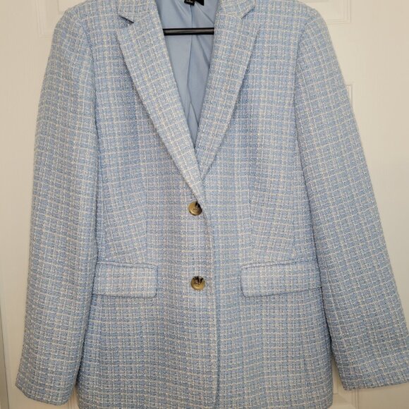 ANN TAYLOR TWEED BLAZER SZ 10 BEAUTIFUL! - Picture 7 of 9